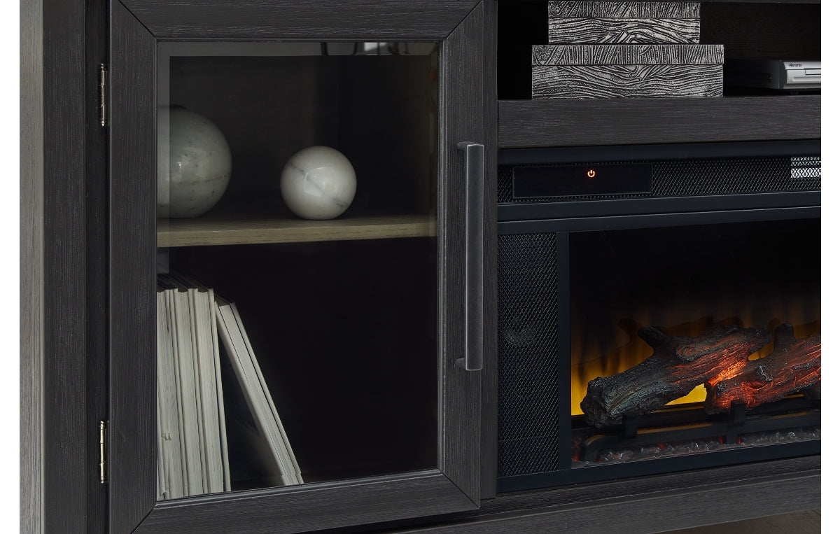 Foyland 83" TV Stand with Electric Fireplace