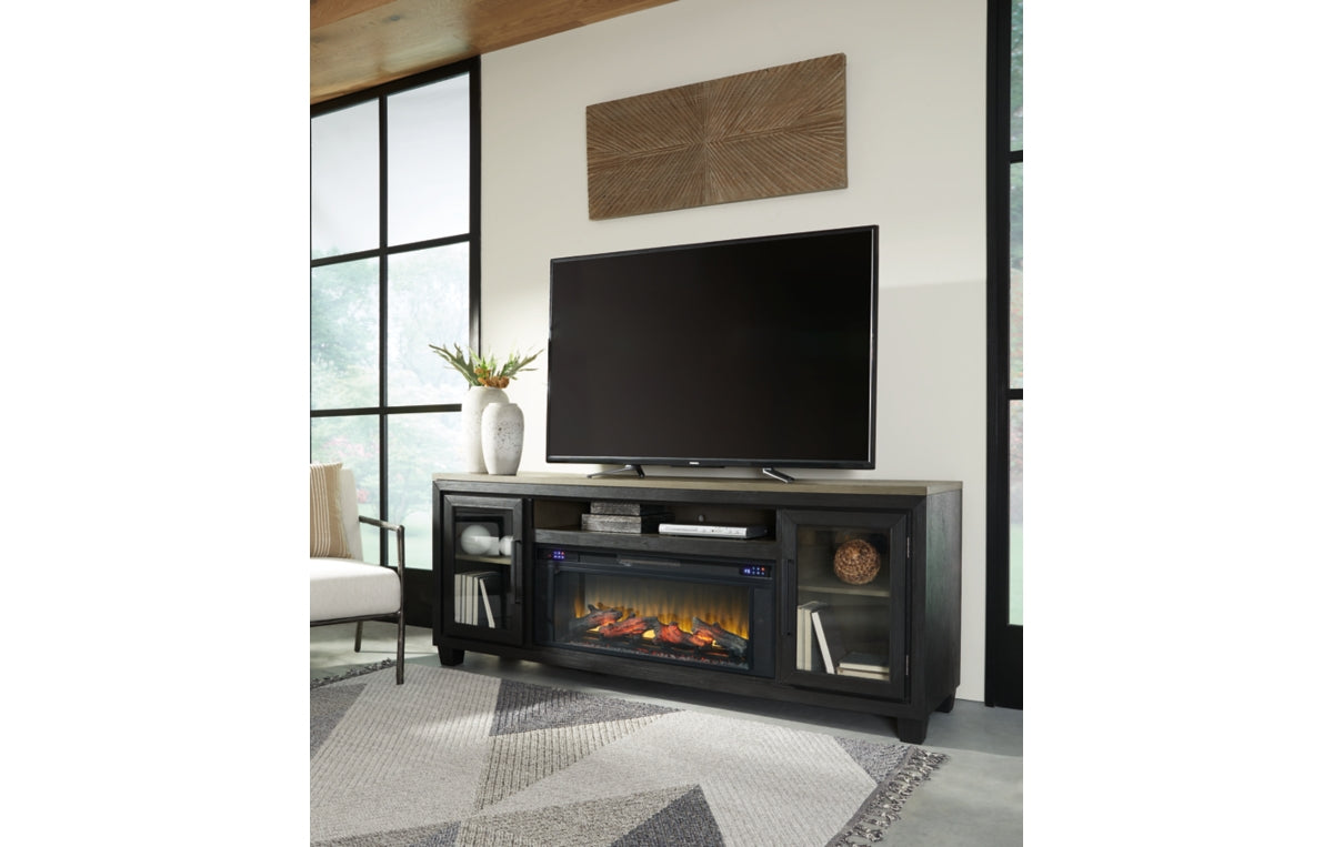 Foyland 83" TV Stand with Electric Fireplace