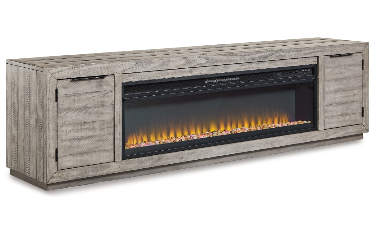 Naydell 92" TV Stand with Electric Fireplace