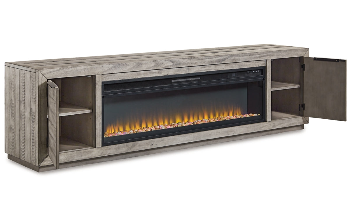 Naydell 92" TV Stand with Electric Fireplace