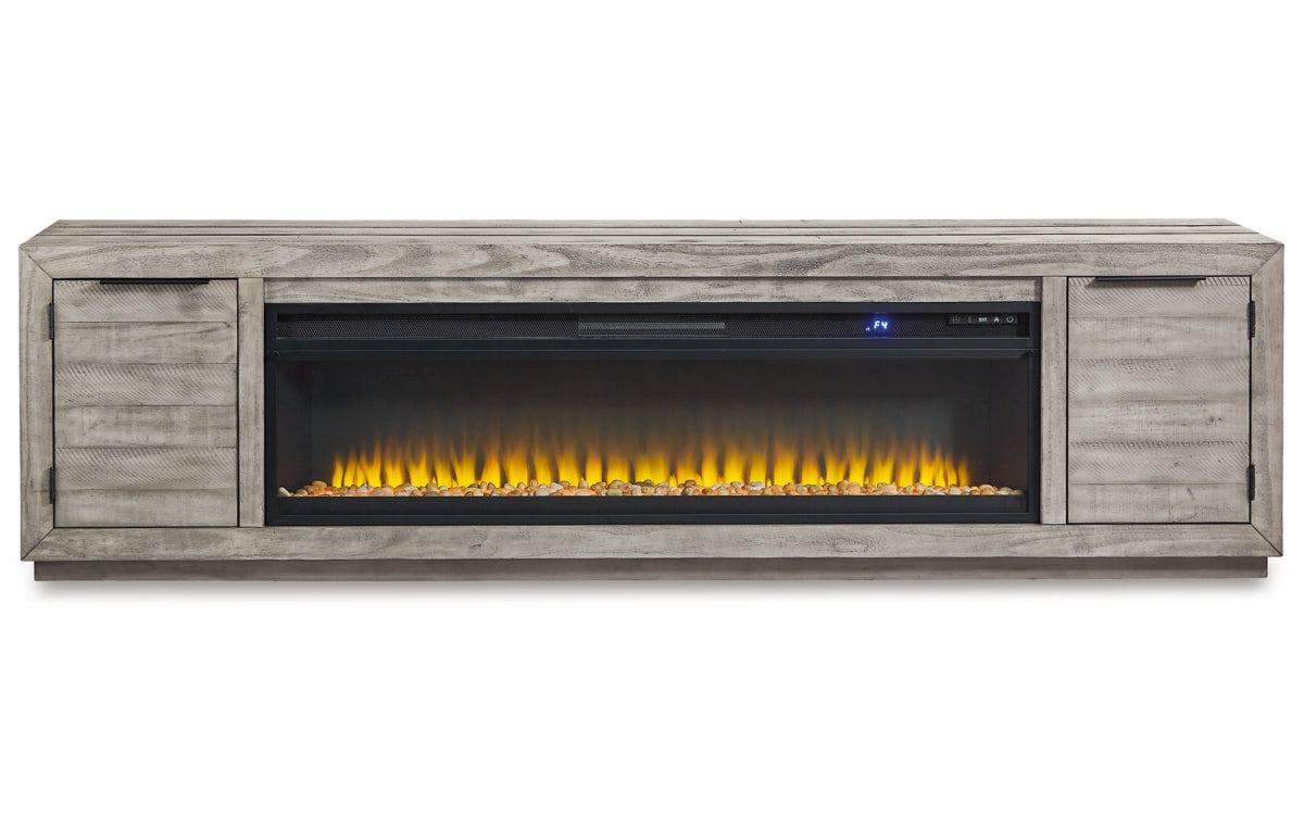 Naydell 92" TV Stand with Electric Fireplace