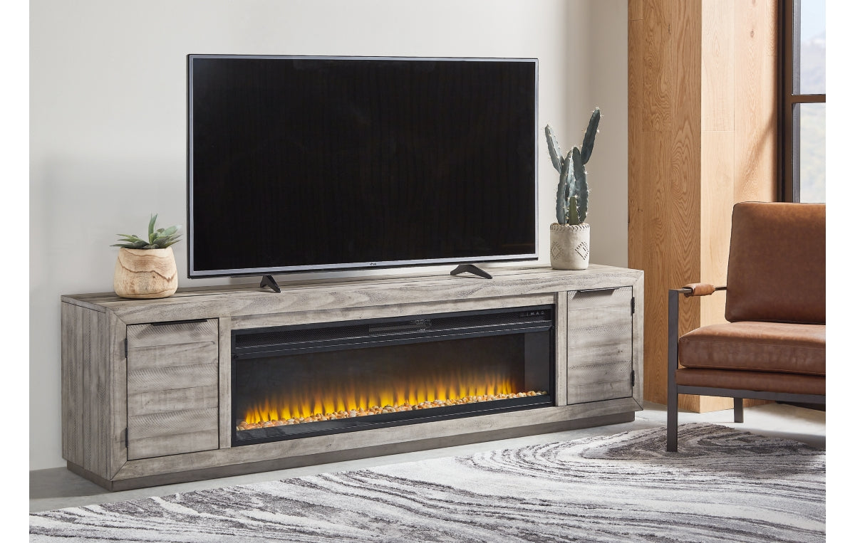 Naydell 92" TV Stand with Electric Fireplace