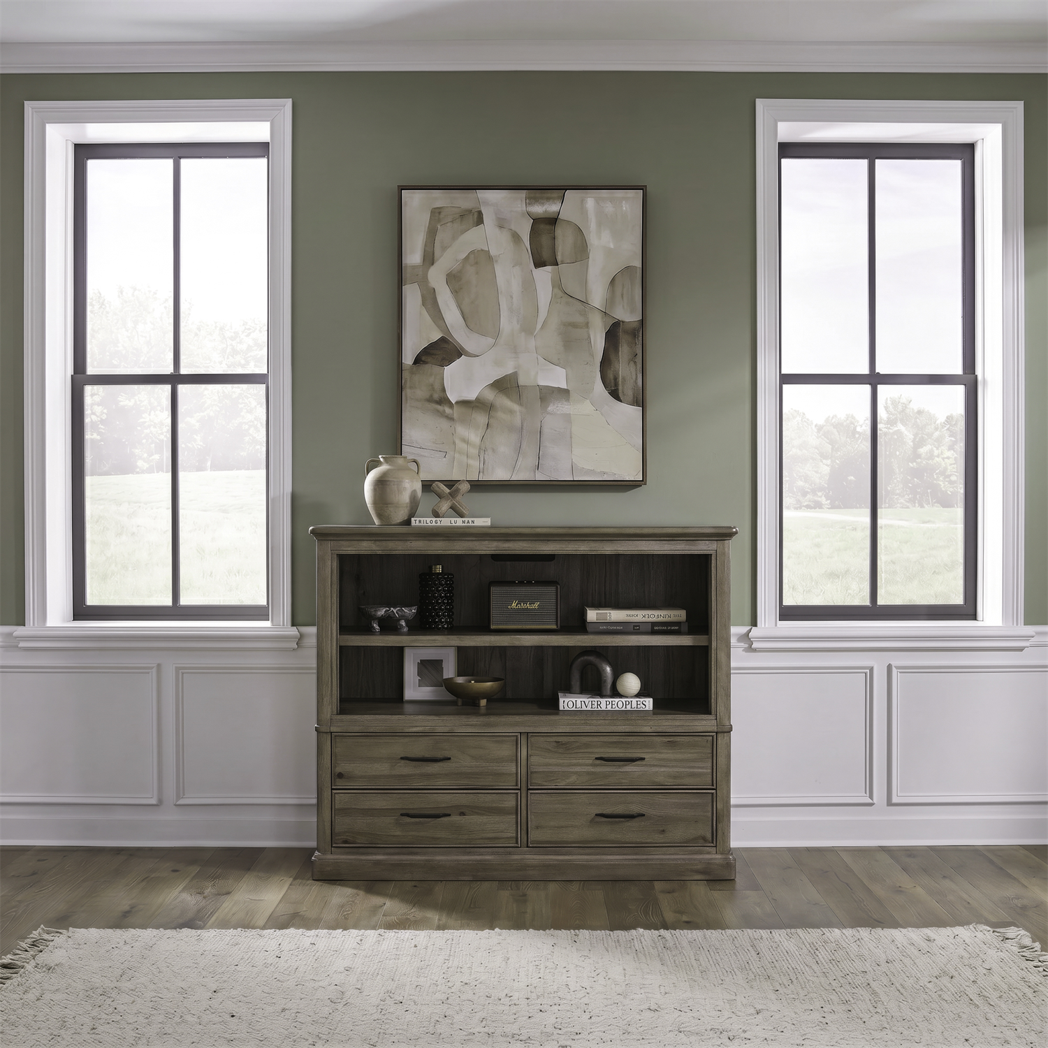 Fireplace TV Consoles 4 Drawer Fireplace Chest