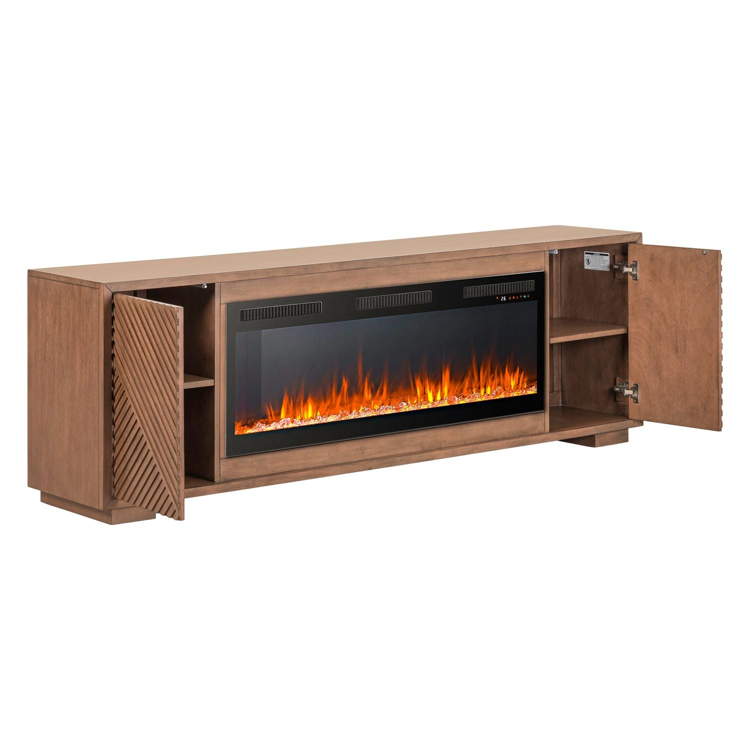 Fireplace TV Consoles 214 84 Inch Console with Fire Fireplace TV Stand