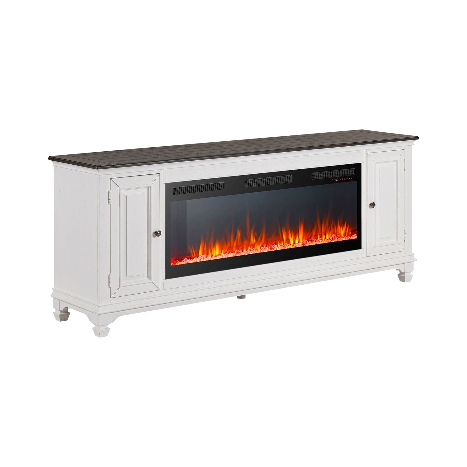 Fireplace TV Consoles 417 80 Inch Console with Fire Fireplace TV Stand
