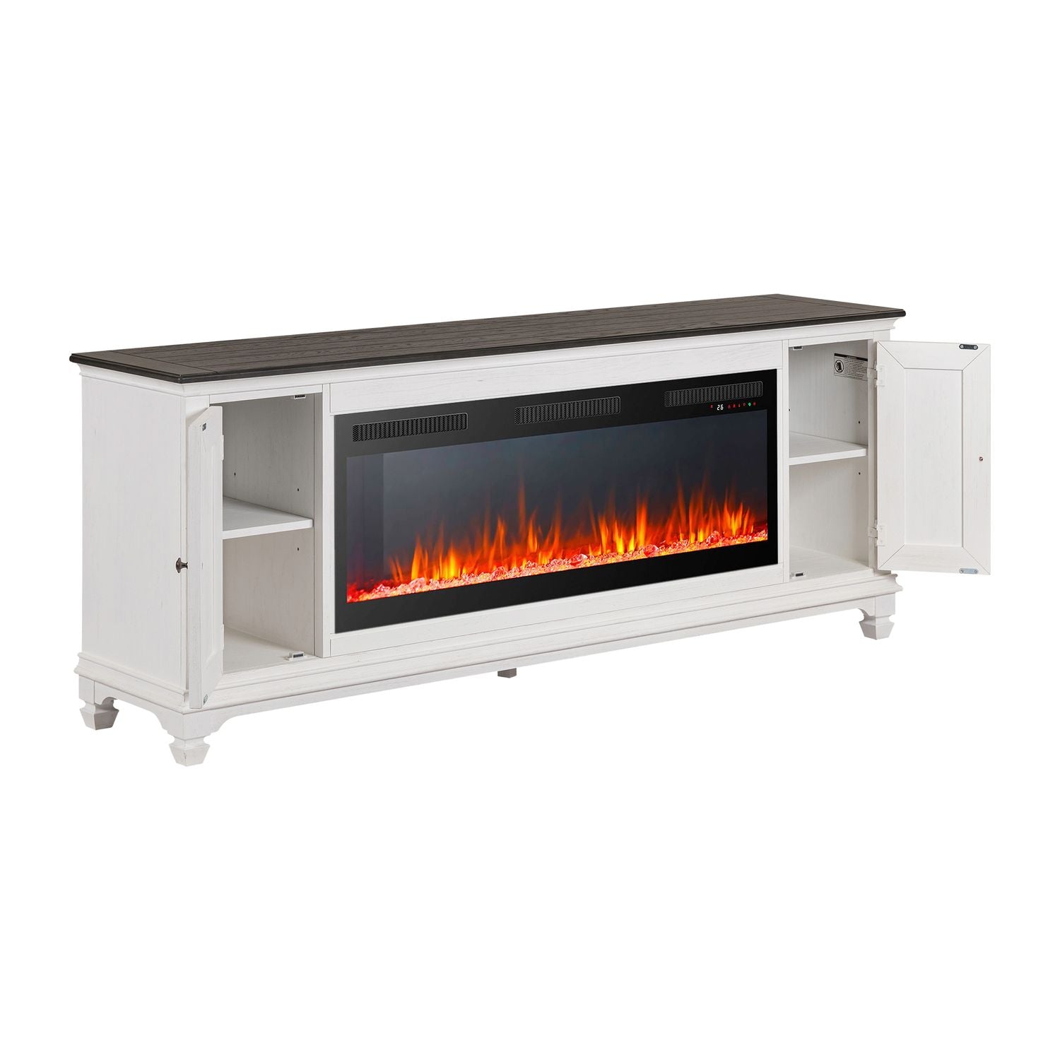 Fireplace TV Consoles 417 80 Inch Console with Fire Fireplace TV Stand