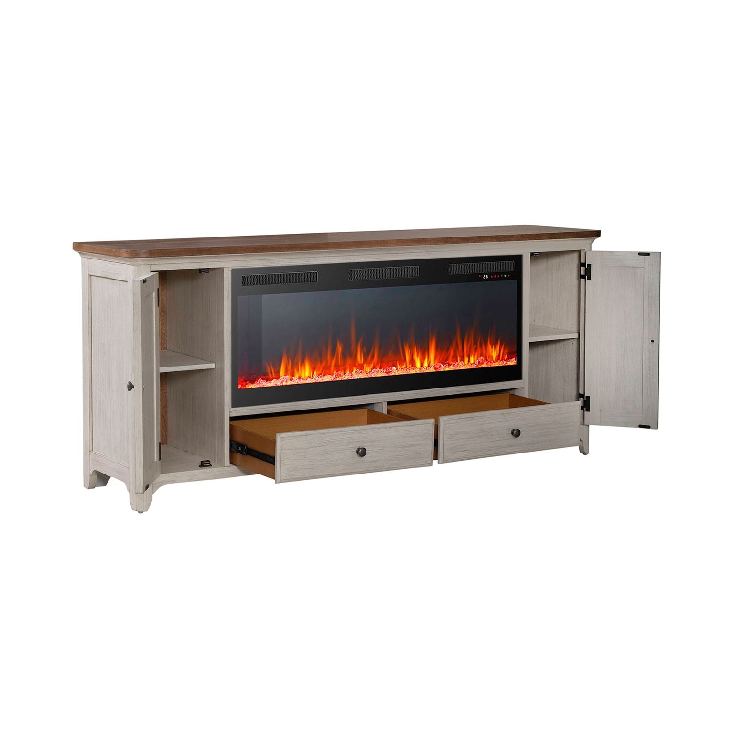 Fireplace TV Consoles 652 80 Inch Console with Fire Fireplace TV Stand