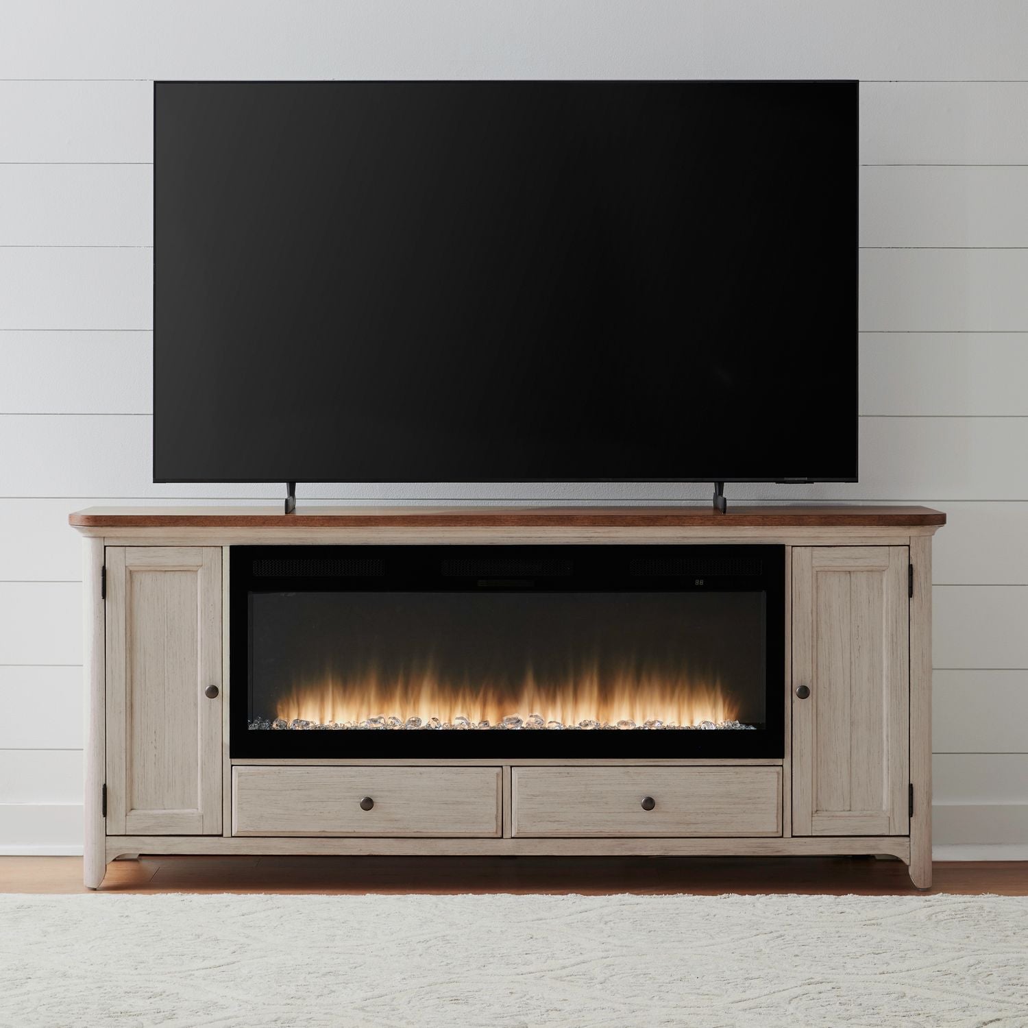 Fireplace TV Consoles 652 80 Inch Console with Fire Fireplace TV Stand