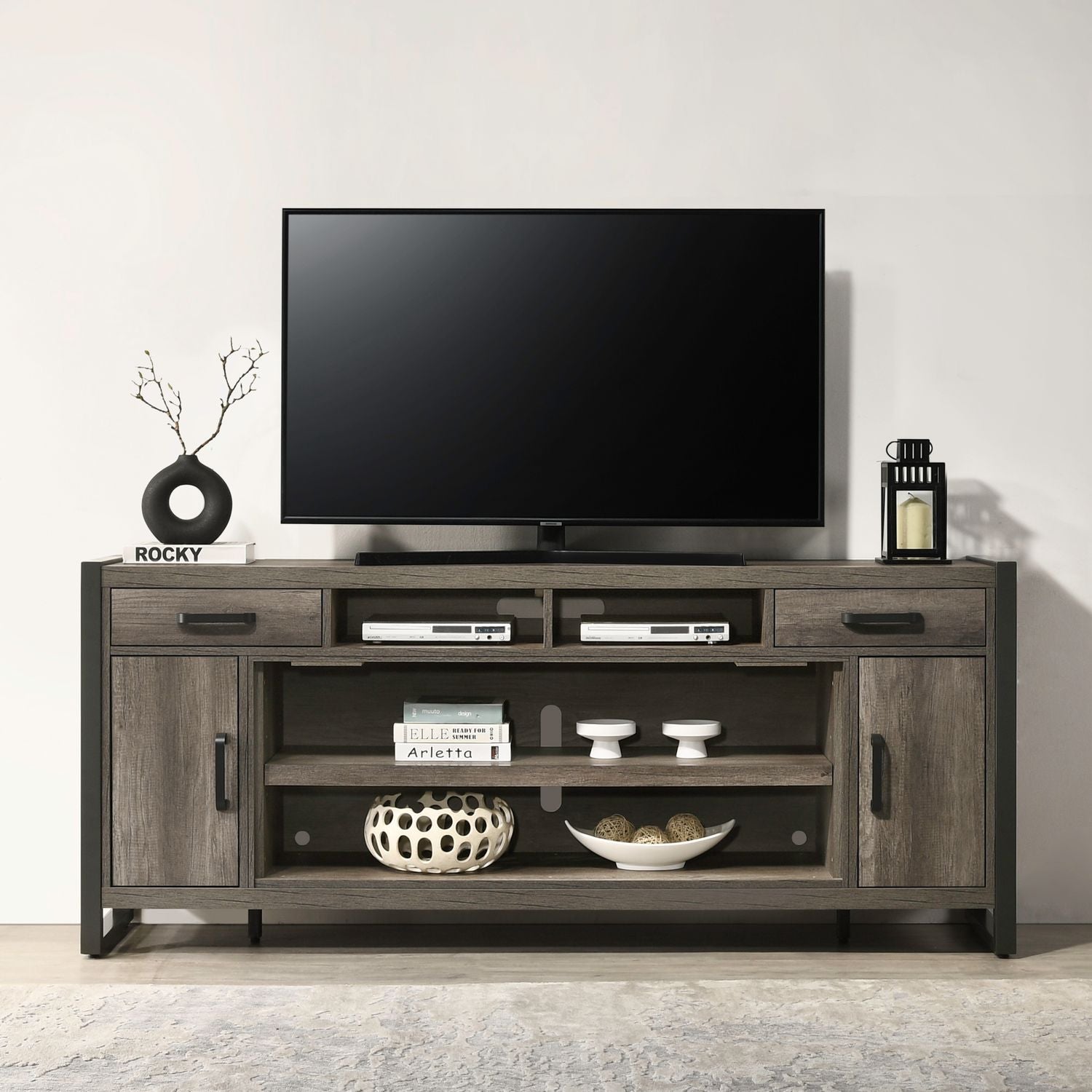Fireplace TV Consoles 686 78 Inch Console with Fire Fireplace TV Stand