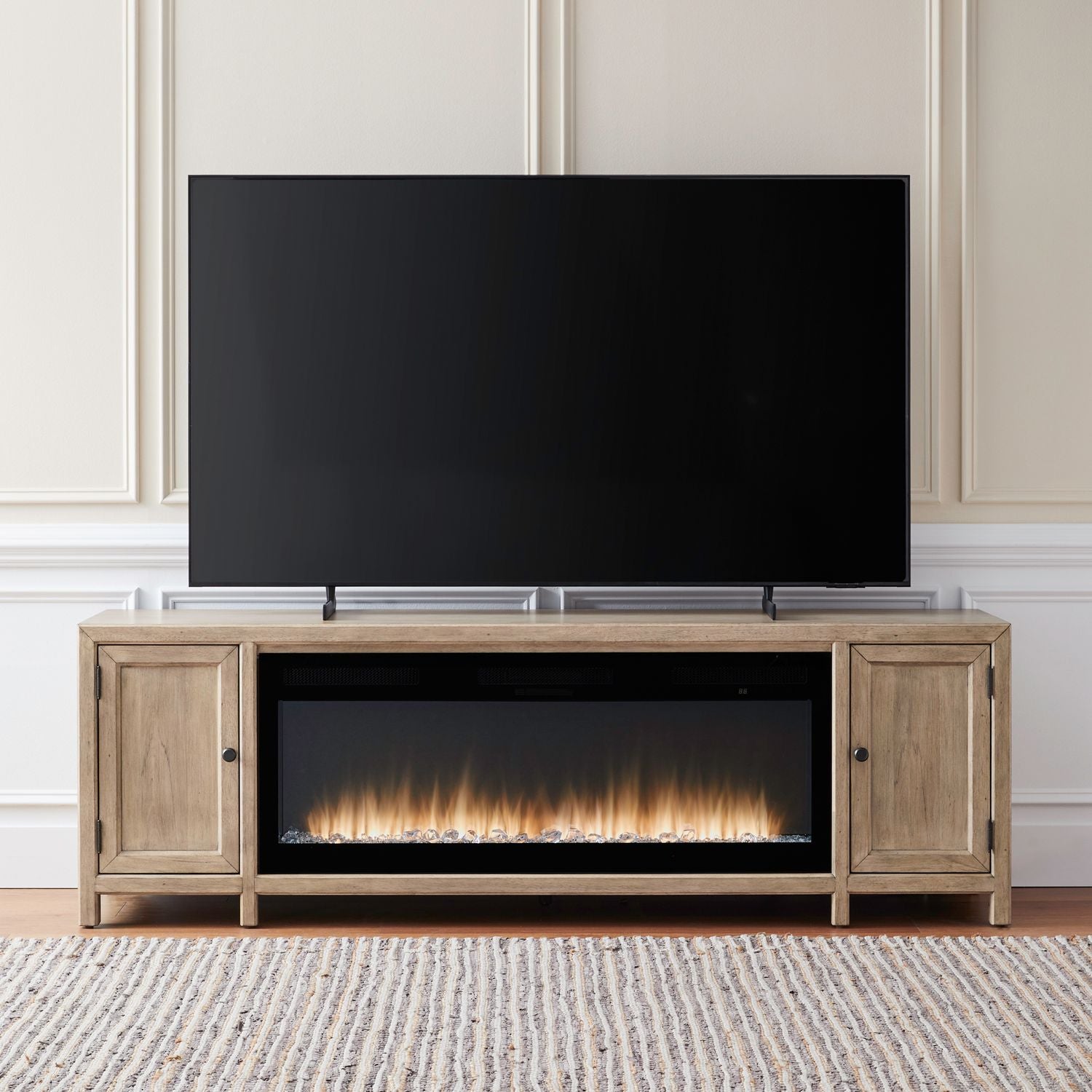 Fireplace TV Consoles 780 82 Inch Console with Fire Fireplace TV Stand