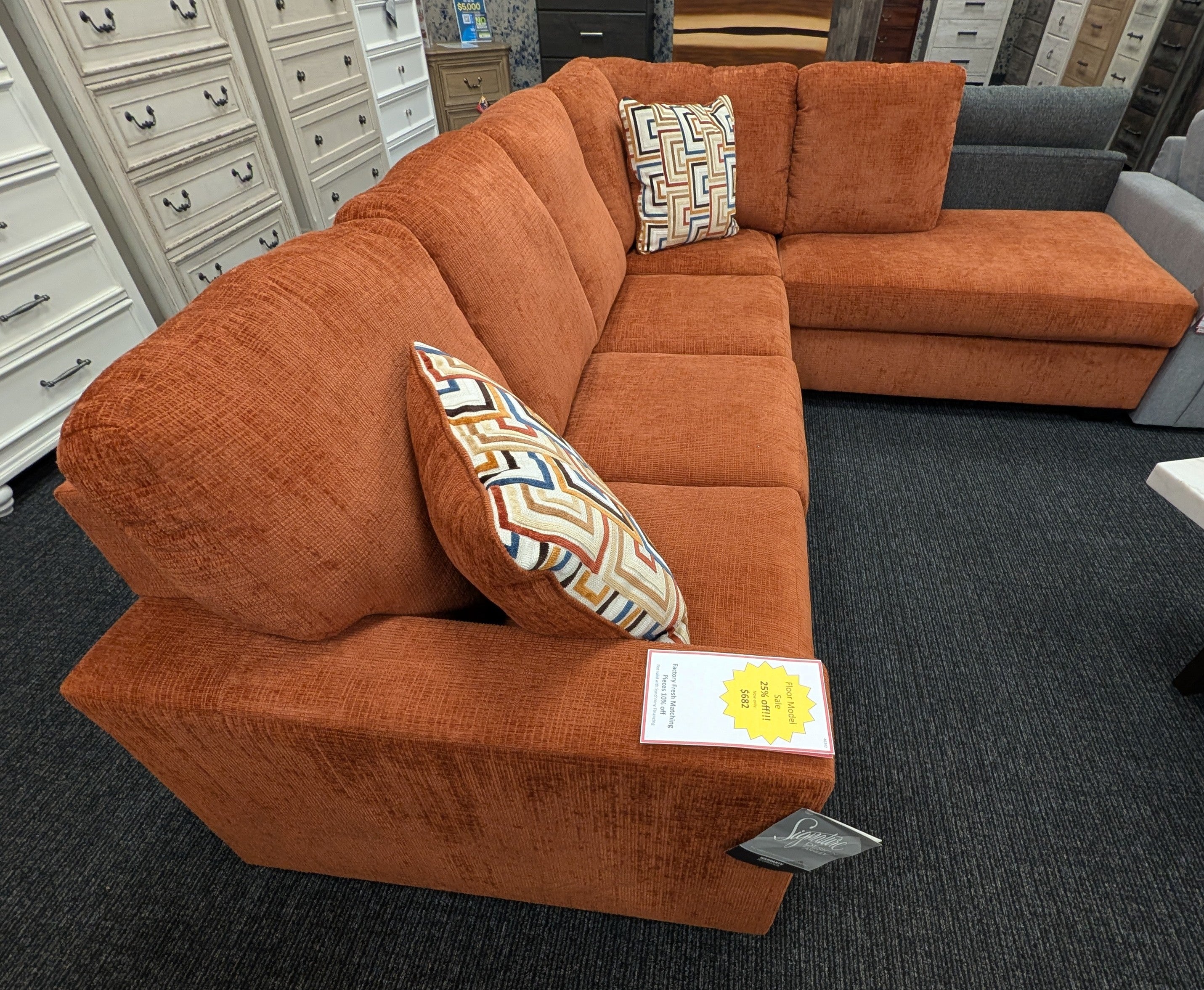 2-Piece Fabric Sectional