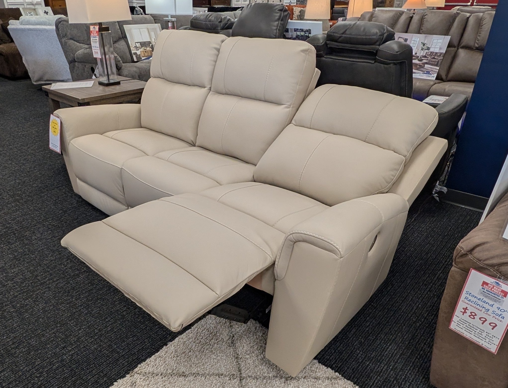 Power Reclining Leather Sofa