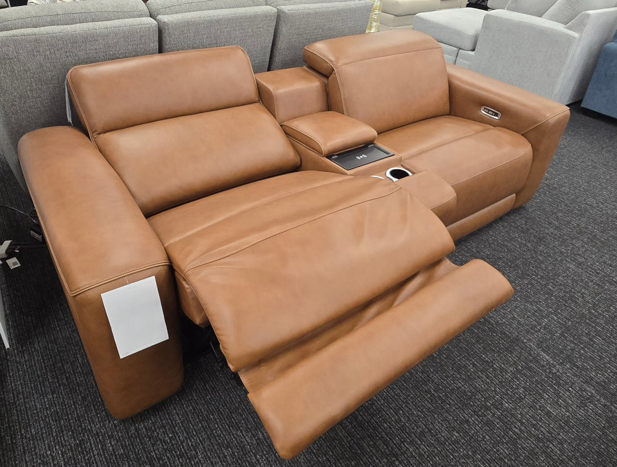 3-Piece Leather power sectional
