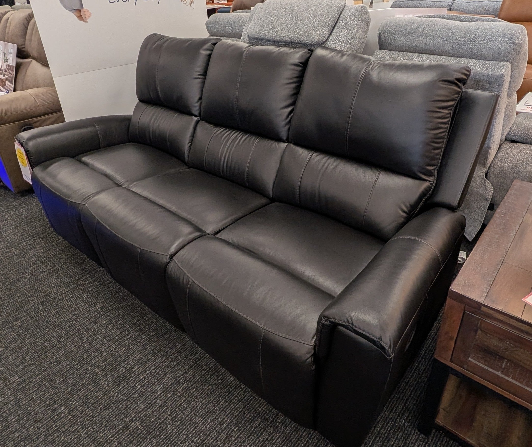 84" Reclining Leather Sofa