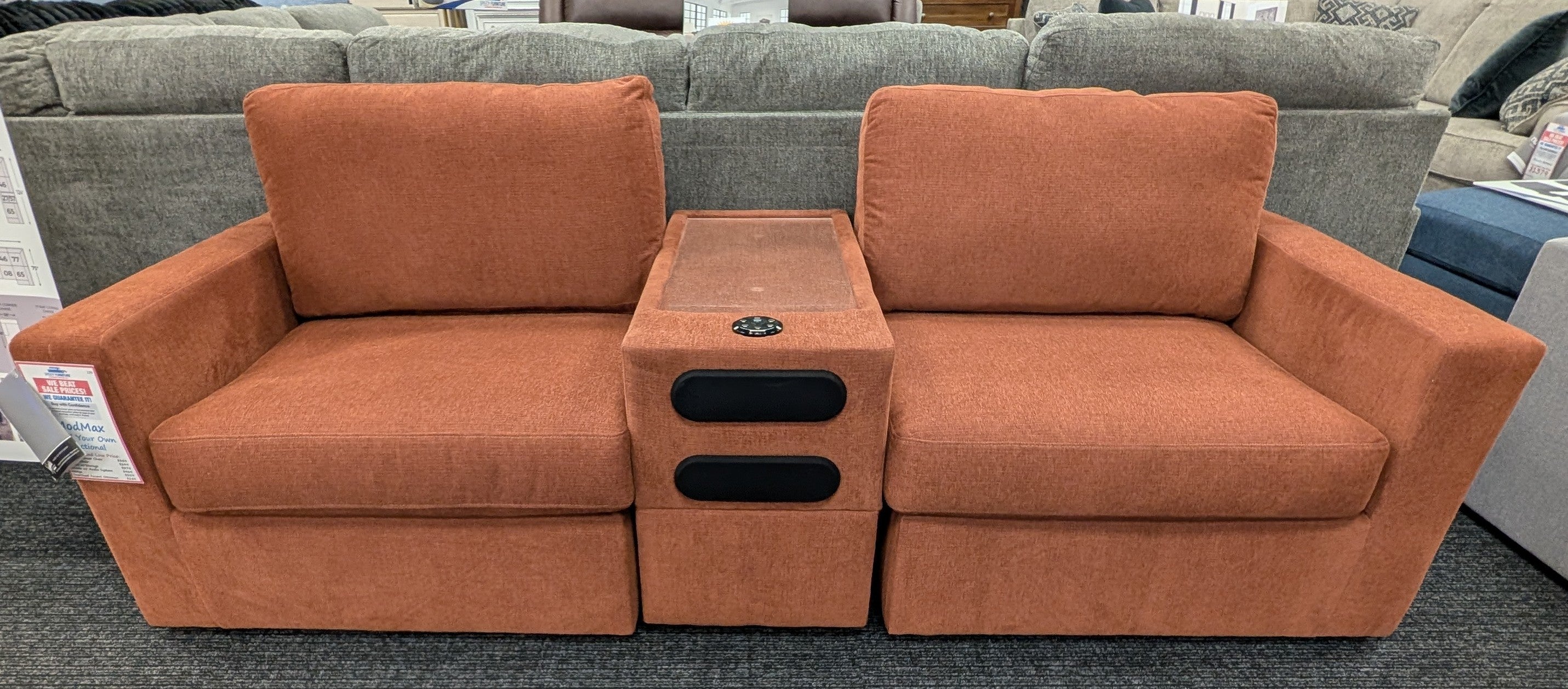 3-Piece Sectional With Audio