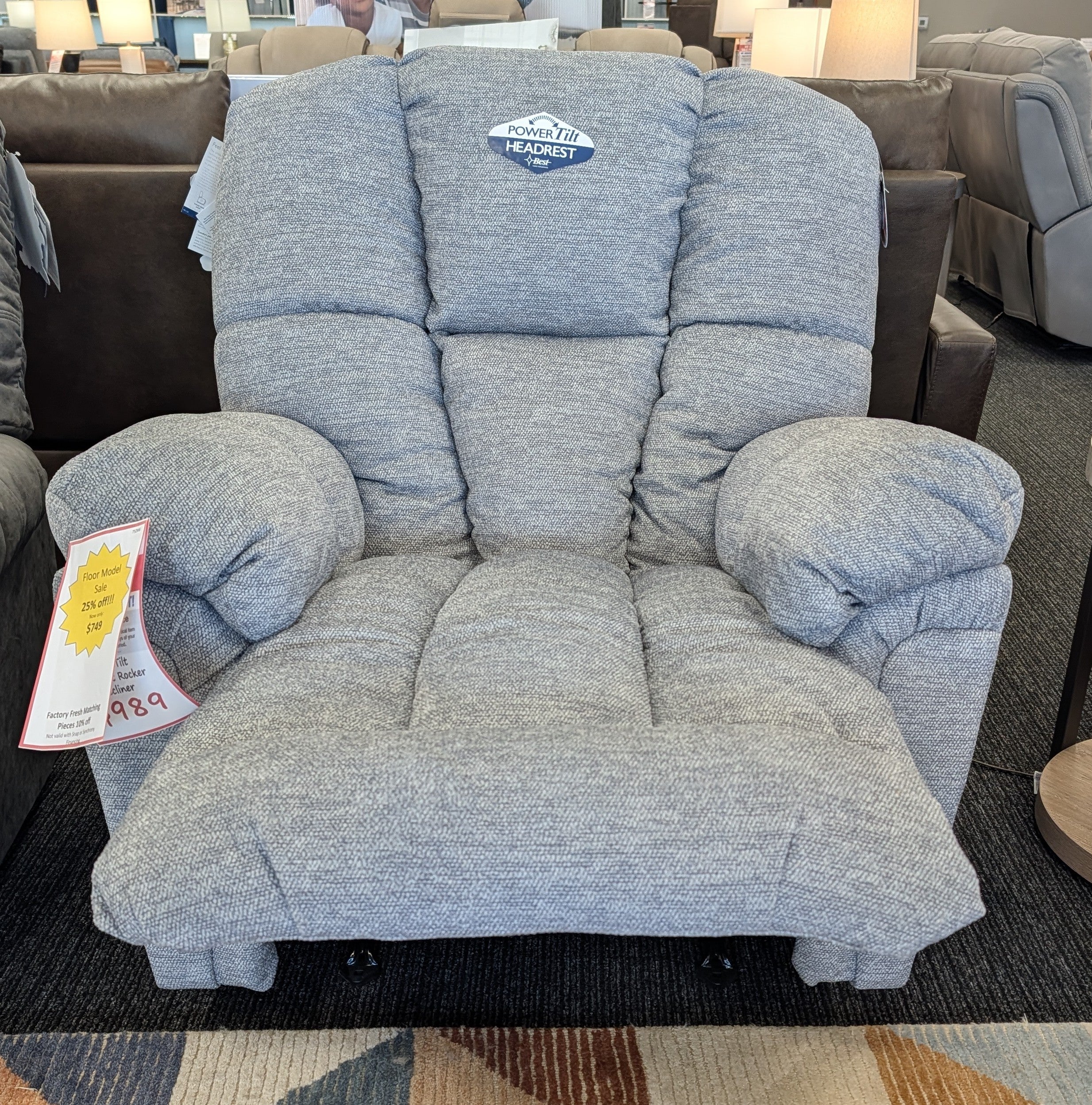 Power Recliner With Adjustable Headrest