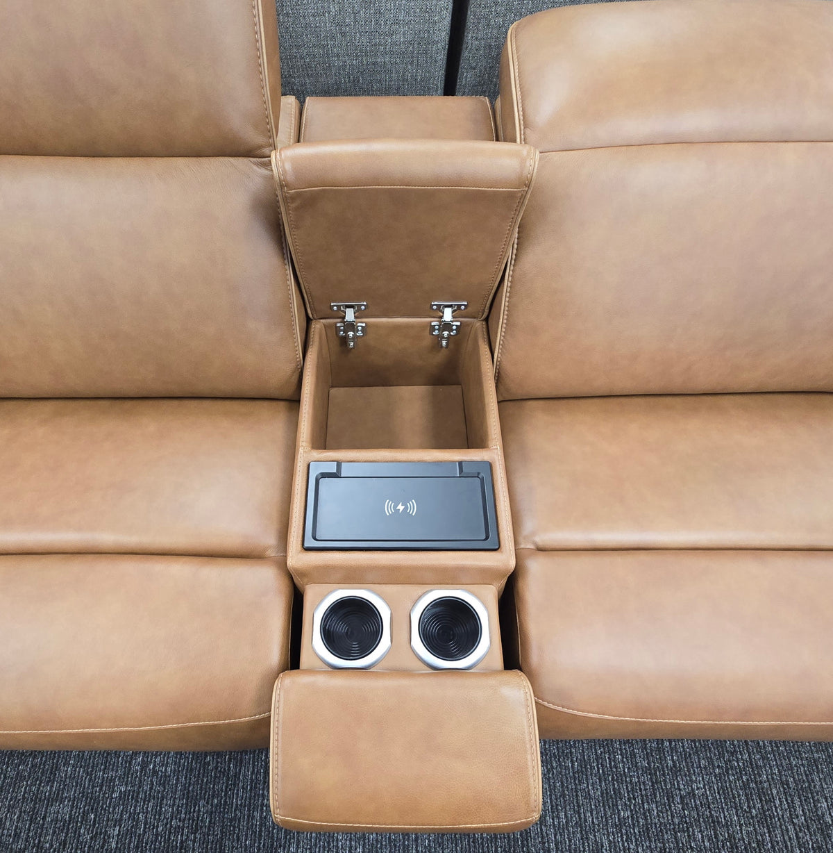 3-Piece Leather power sectional