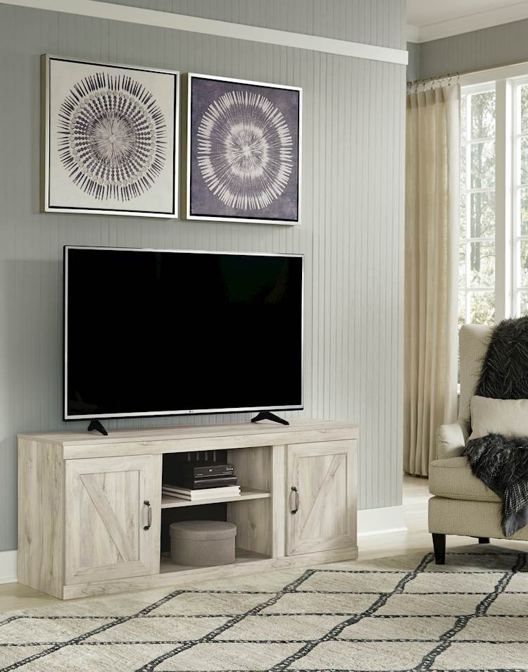 Bellaby Whitewash LG TV Stand with Fireplace Option ...